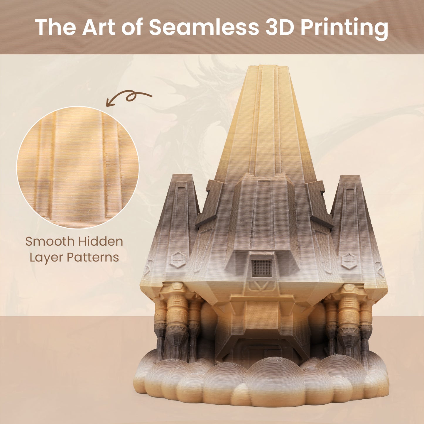 Eryone Hyper Speed Gradient Matte PLA | Coffee