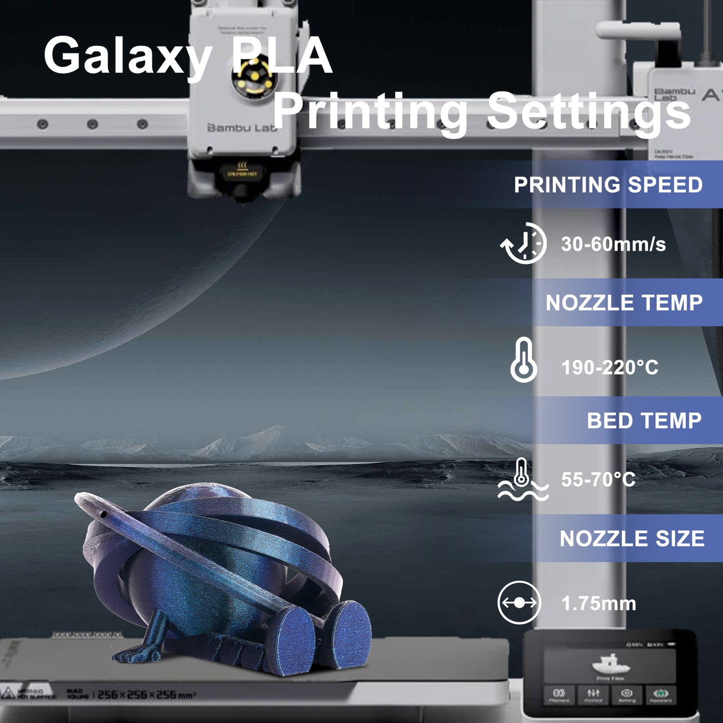 Eryone Galaxy PLA | Sirius Nebula (Blue)