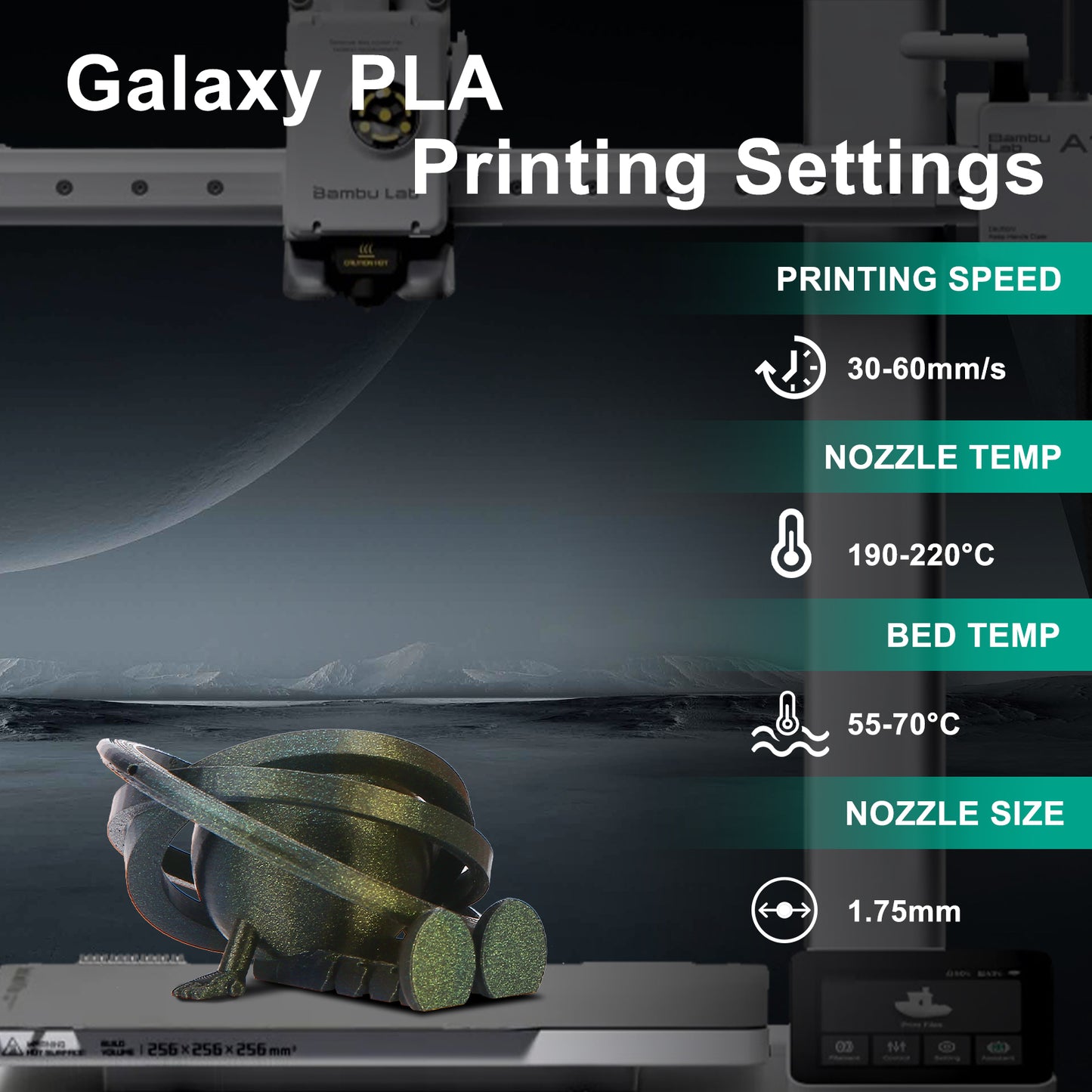 Eryone Galaxy PLA | Omega Nebula (Gold)