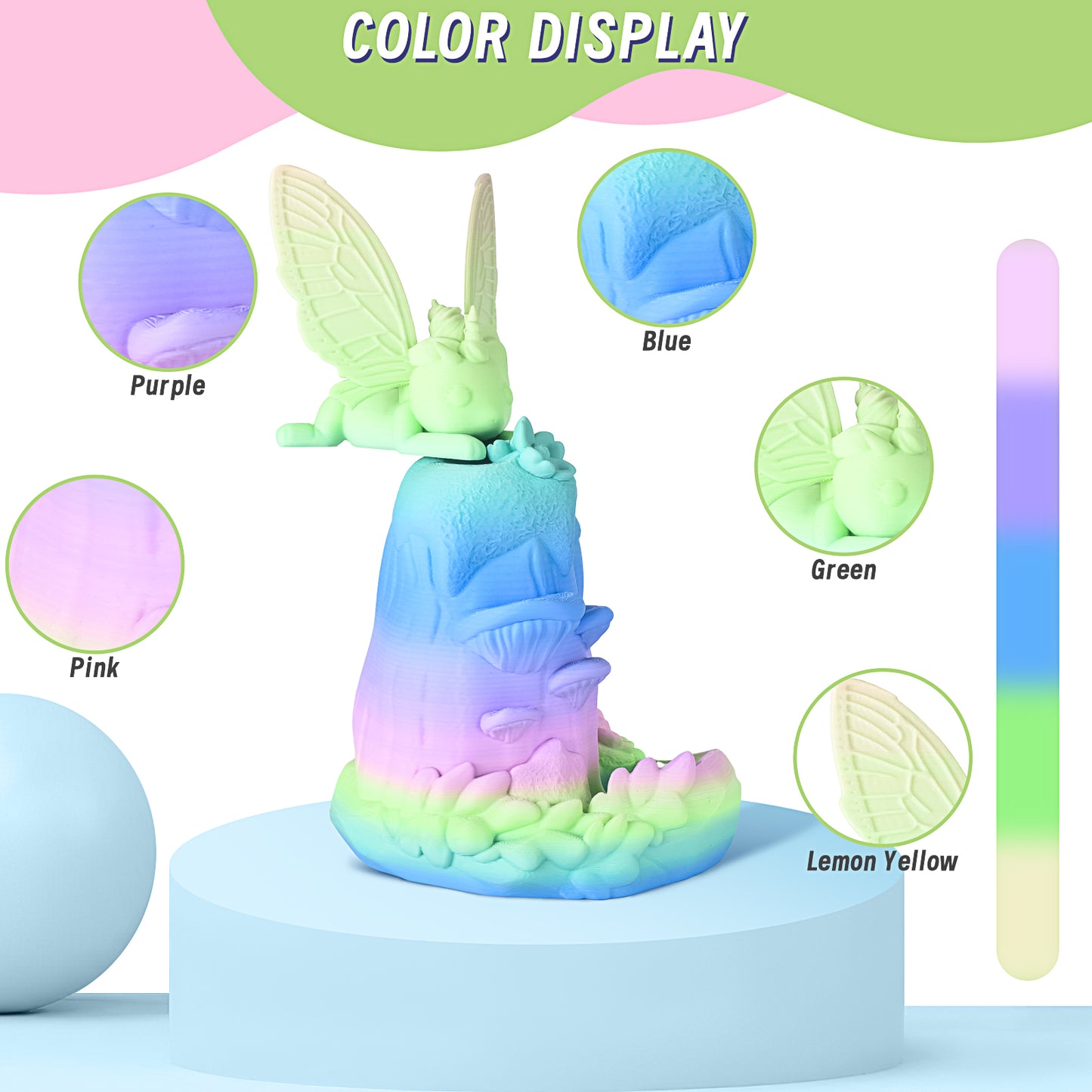 Eryone Rainbow Matte PLA | Watercolor