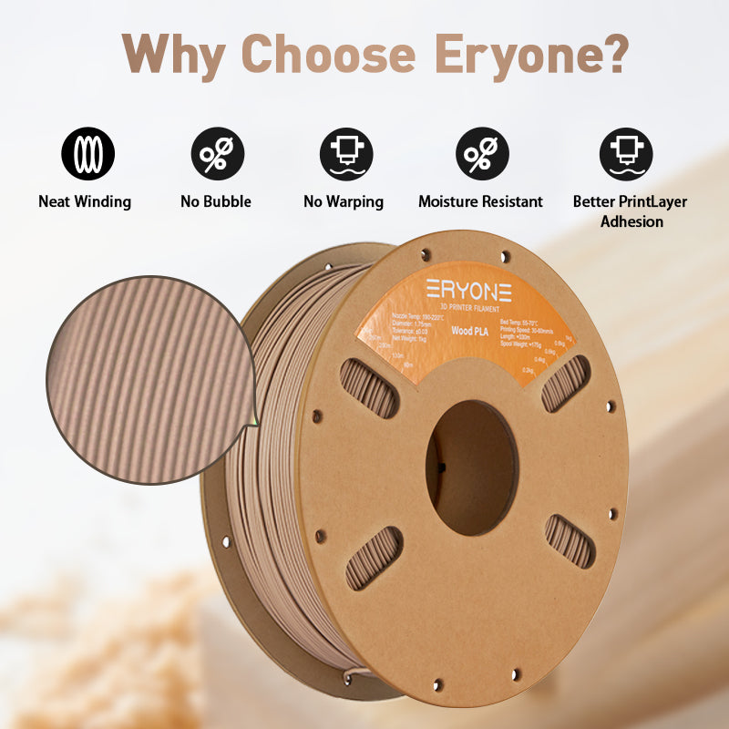 Eryone Wood PLA | Light-Wood