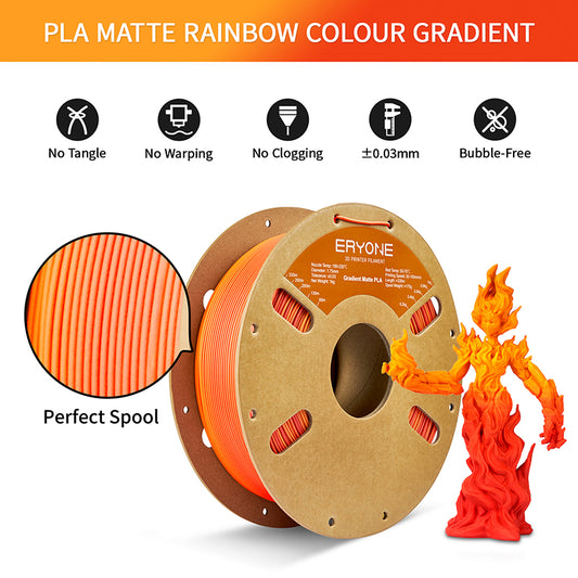Eryone Gradient Matte PLA | Maple leaf-red & yellow