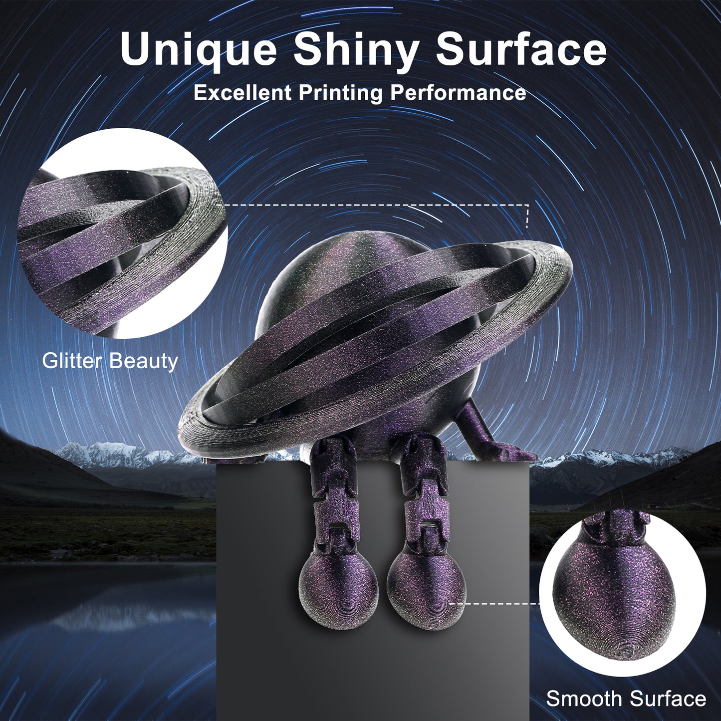 Eryone Galaxy PLA | Owl Nebula (Purple)