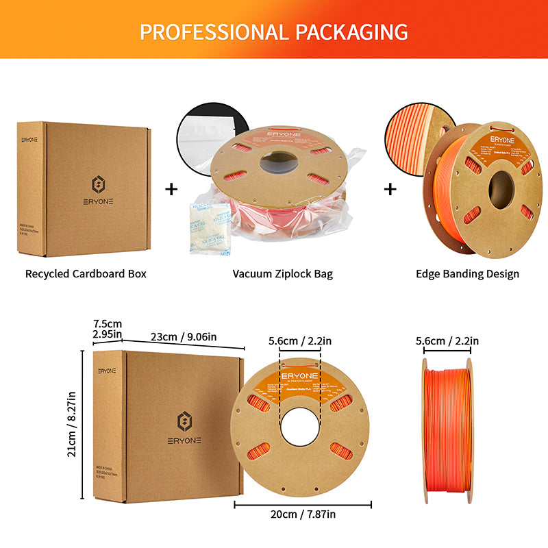 Eryone Gradient Matte PLA | Maple leaf-red & yellow