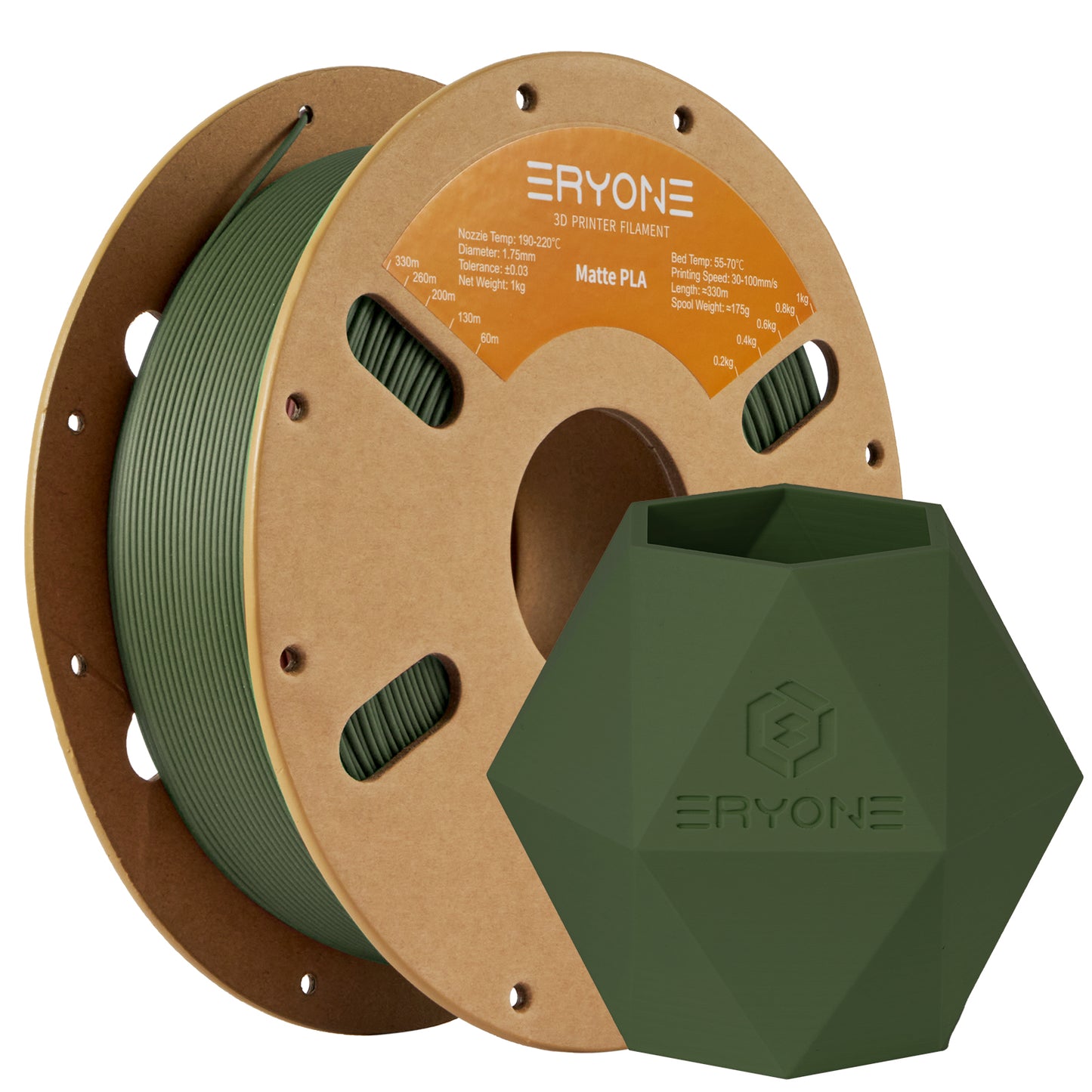 Eryone Matte PLA | Olive Green