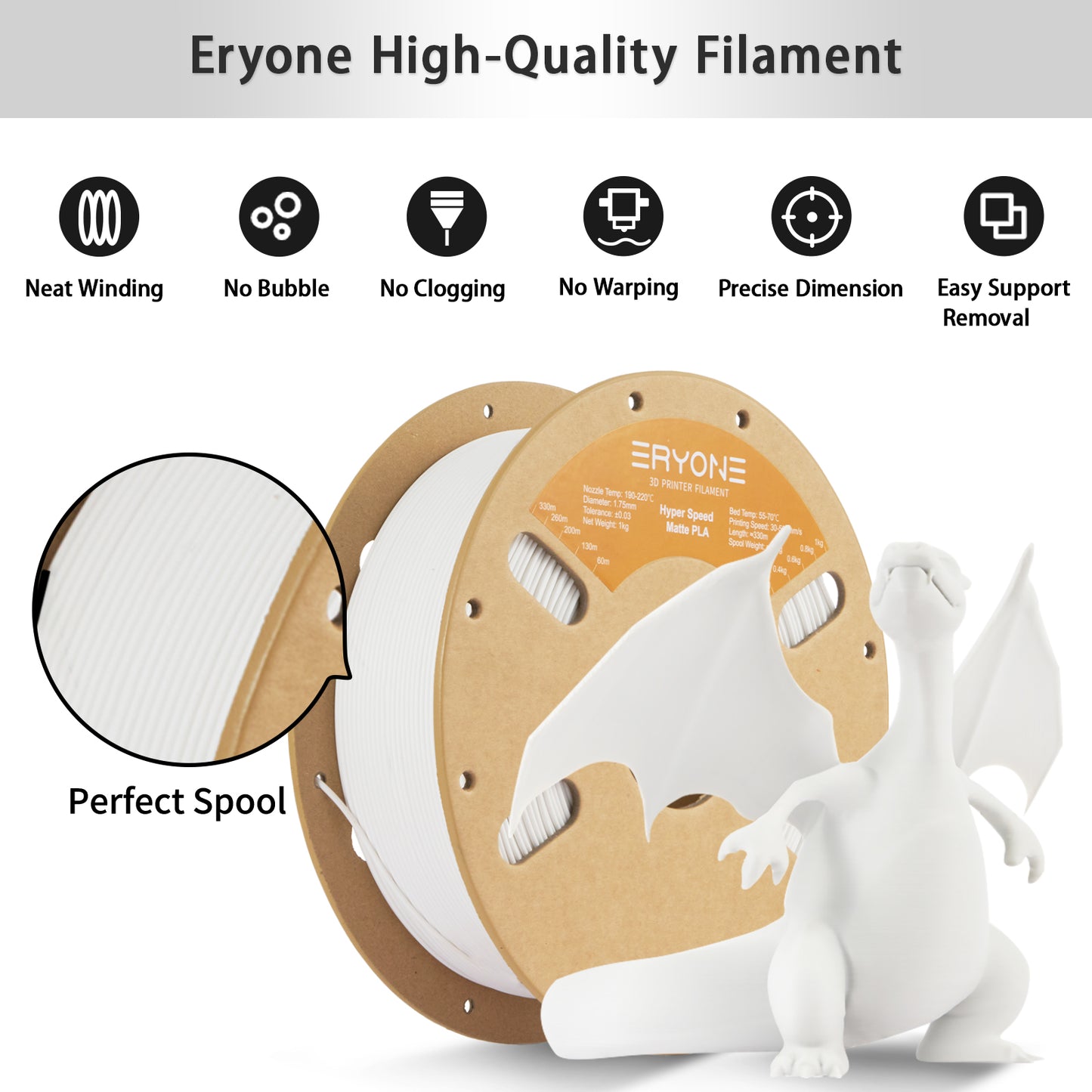 Eryone High Speed Matte PLA | White