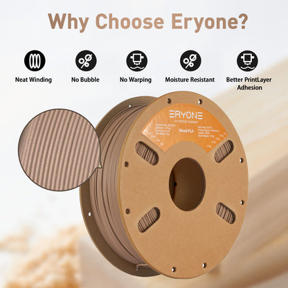 Eryone Wood PLA | Deep-Wood