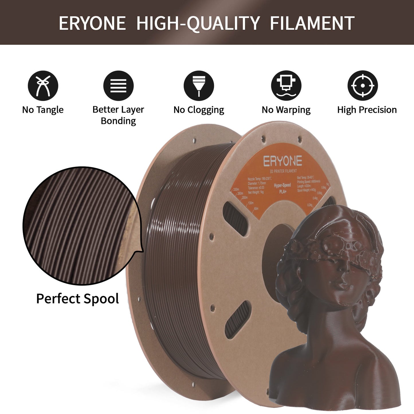 Eryone High Speed Eryone PLA+ | Dark Brown
