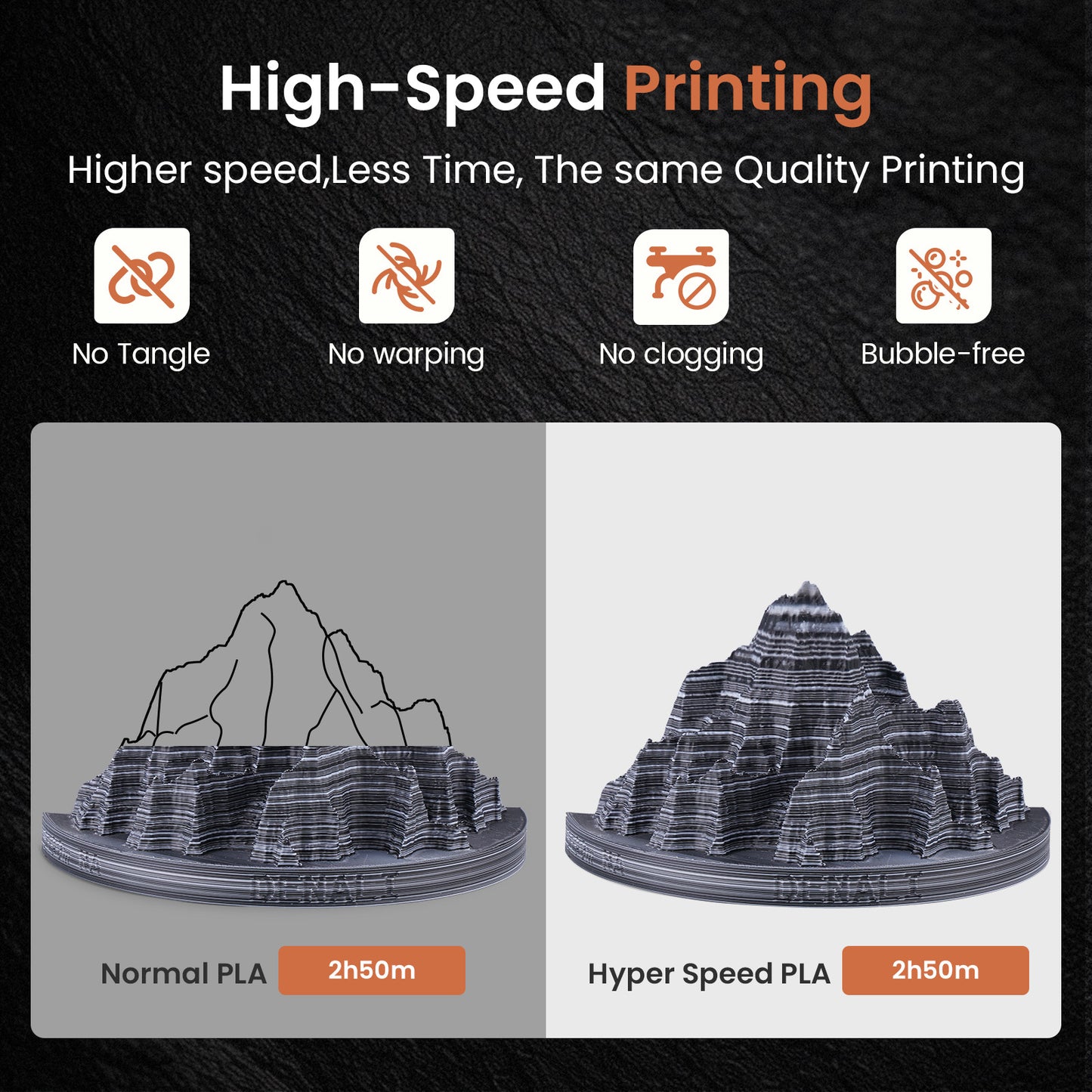 Eryone Hyper Speed Rock Matte PLA | Zebra Stone