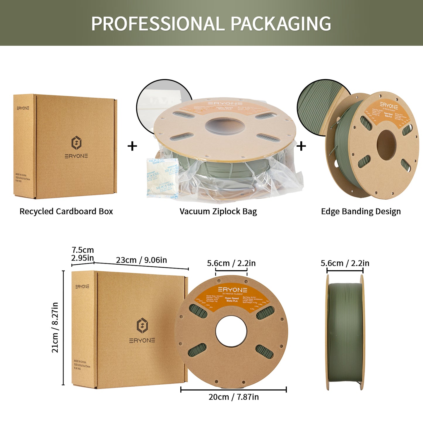 Eryone High Speed Matte PLA | Olive Green