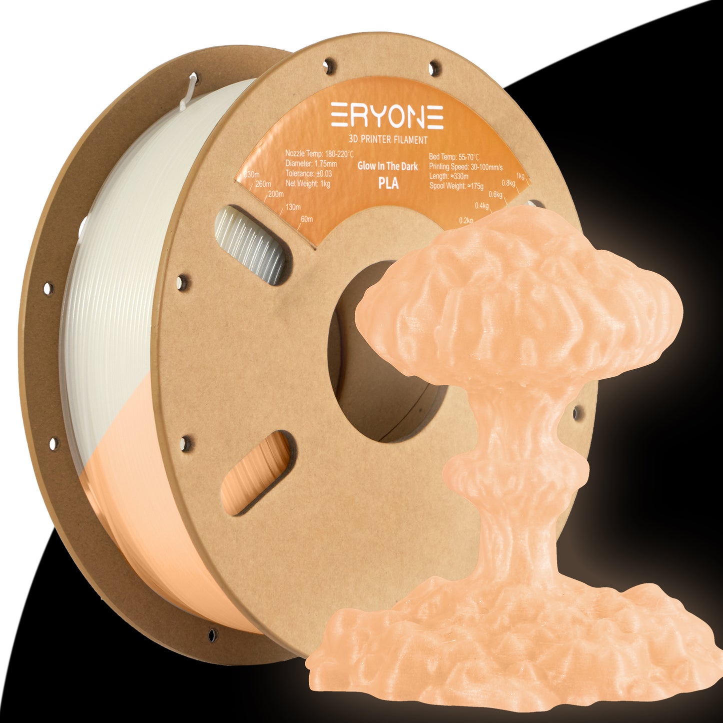 Eryone Glow-in-dark PLA (250 G Roll)