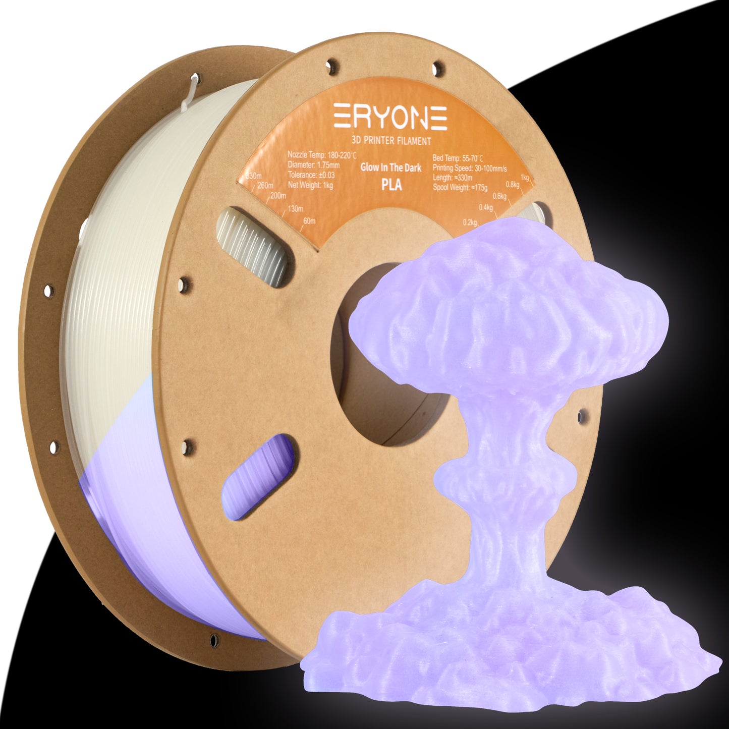 Eryone Glow-in-dark PLA (250 G Roll)