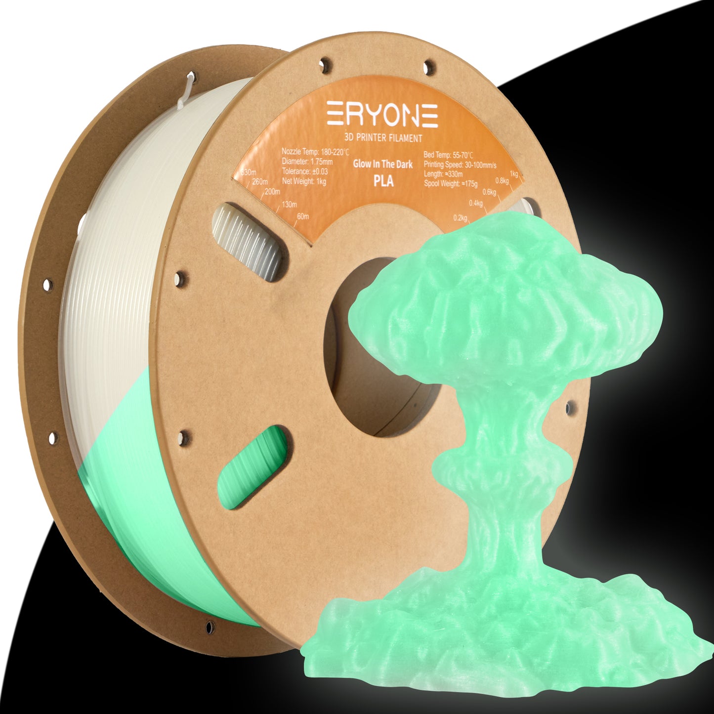 Eryone Glow-in-dark PLA (250 G Roll)
