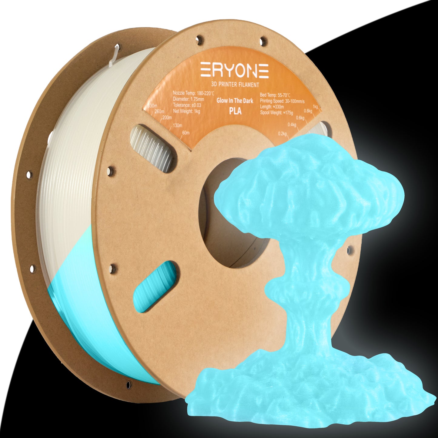 Eryone Glow-in-dark PLA (250 G Roll)